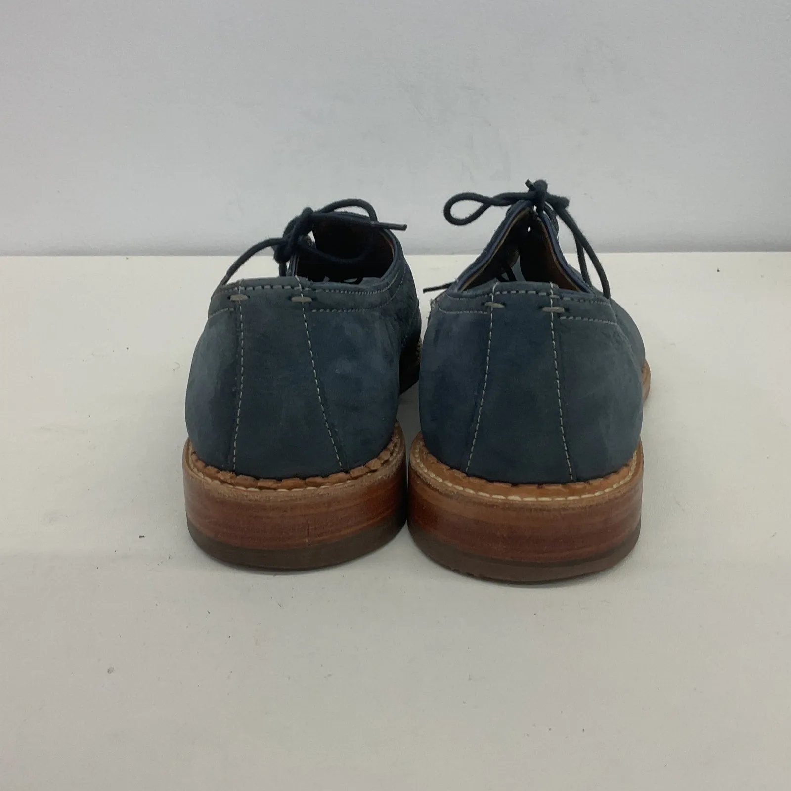 1850 Johnston & Murphy Blue Nubuck Leather Oxford Dress Shoes, Size 10