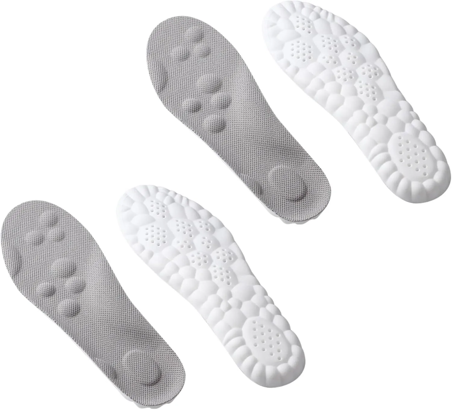 2 Pairs 4D Cloud Insoles for Men,Cloudstride 4D Insoles,4D Cloud Technology Insole Super Soft,4D Sports Memory Foam Insoles,Elastic Strong Arch Shock-Absorbing Insoles for Men Women
