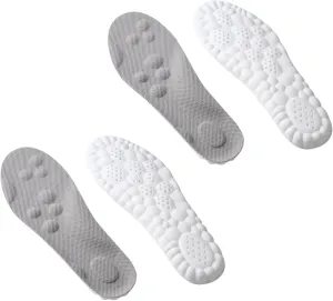 2 Pairs 4D Cloud Insoles for Men,Cloudstride 4D Insoles,4D Cloud Technology Insole Super Soft,4D Sports Memory Foam Insoles,Elastic Strong Arch Shock-Absorbing Insoles for Men Women