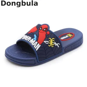 2020 Spiderman Kids Slippers For Baby Boy Girls PVC Flip Flops Summer Children Beach Sandals Toddler Girl Home Slippers For Kids