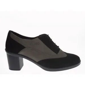24 Hrs 22319 Black Lace Up Ankle Boots