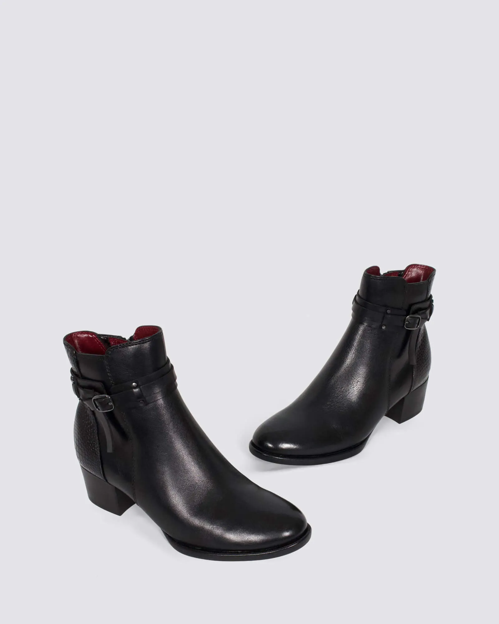 25343 ANKLE BOOTS BLACK LEATHER