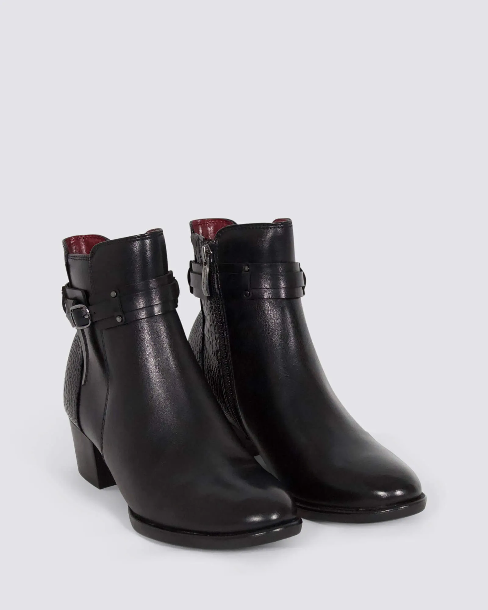 25343 ANKLE BOOTS BLACK LEATHER