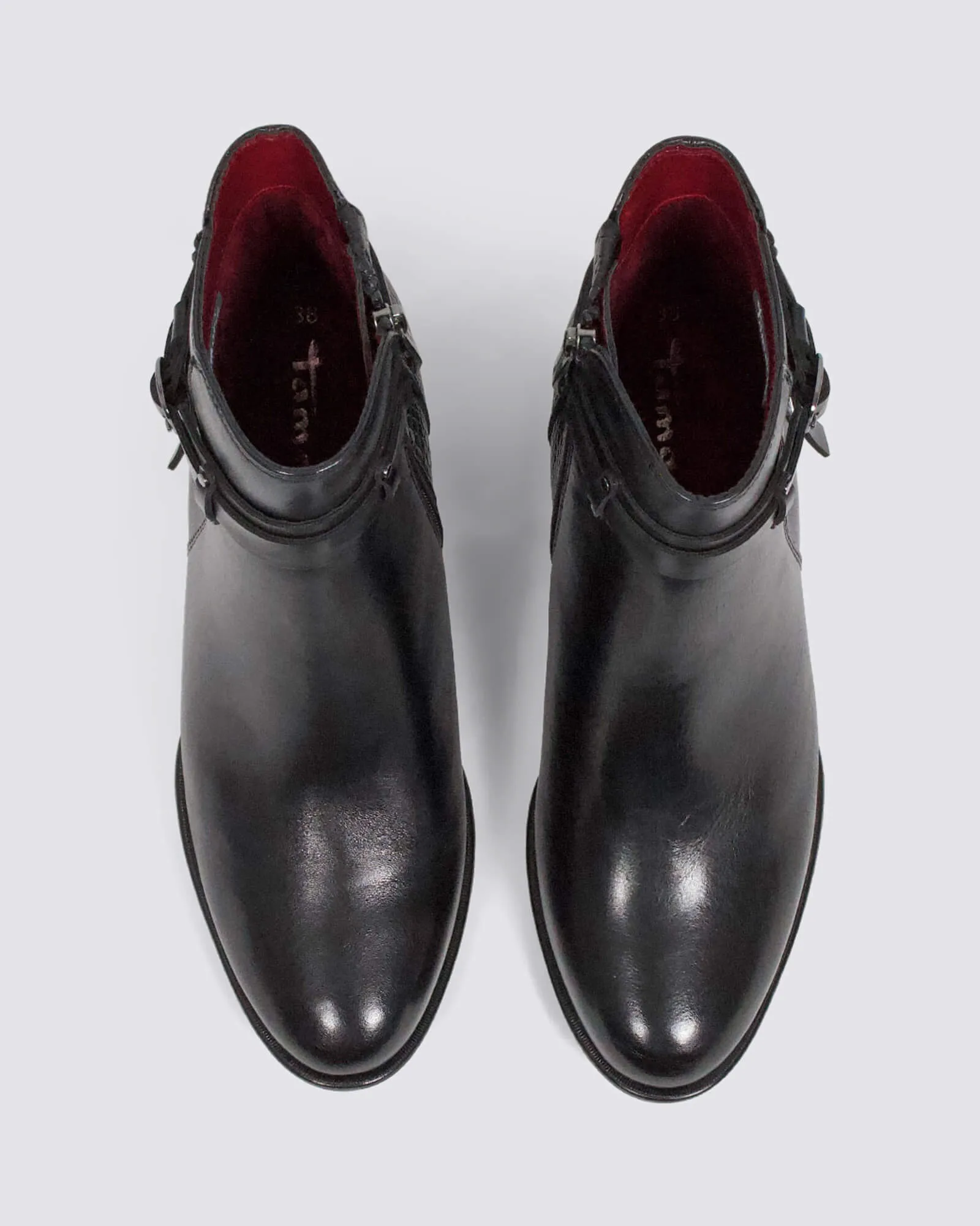 25343 ANKLE BOOTS BLACK LEATHER