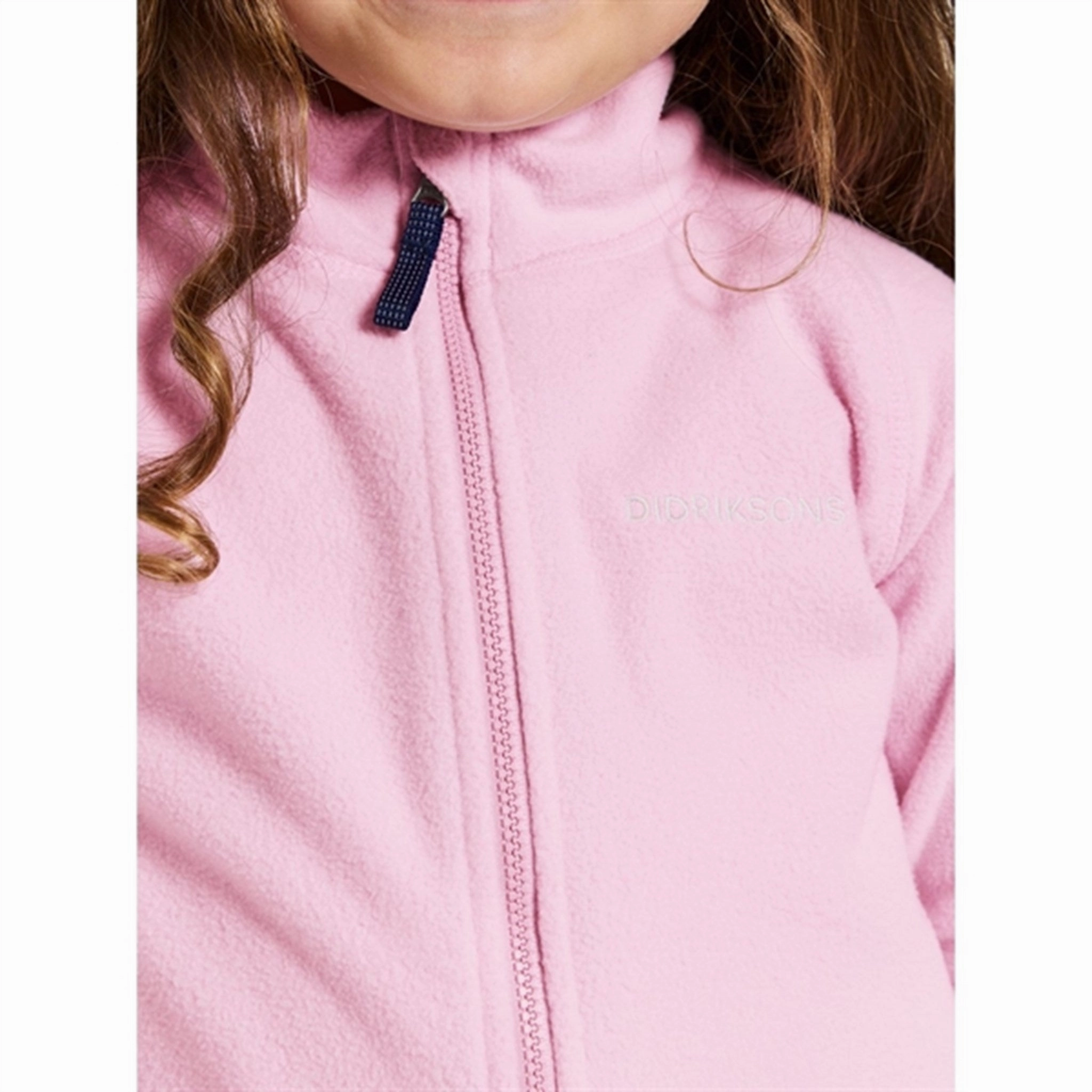 Quick Access Pockets Minimal Daily Fit Didriksons Orchid Pink Monte Kids Fleece Cardigan