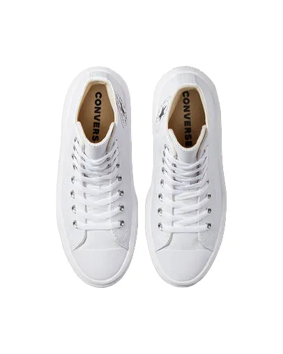 molded insole running shoes Decoupled Crash Pad Converse scarpa sneakers alta da donna in pelle con zeppa Chuck Taylor Star Move A04295C bianco