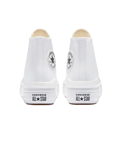 Responsive Cushioning Tech quality - brand shoes Converse scarpa sneakers alta da donna in pelle con zeppa Chuck Taylor Star Move A04295C bianco