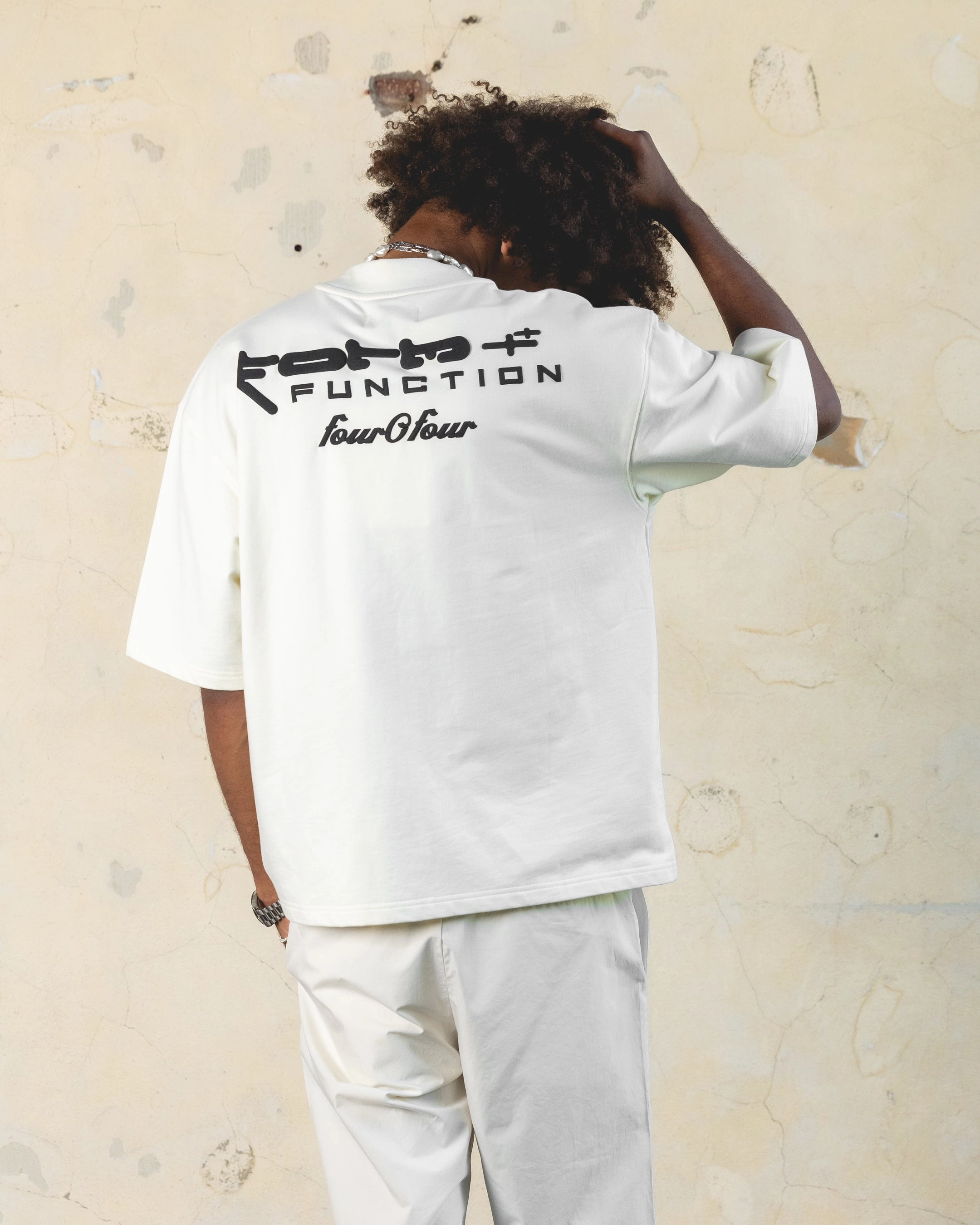 404 Function Oversized T-Shirt Off White Soft Wear