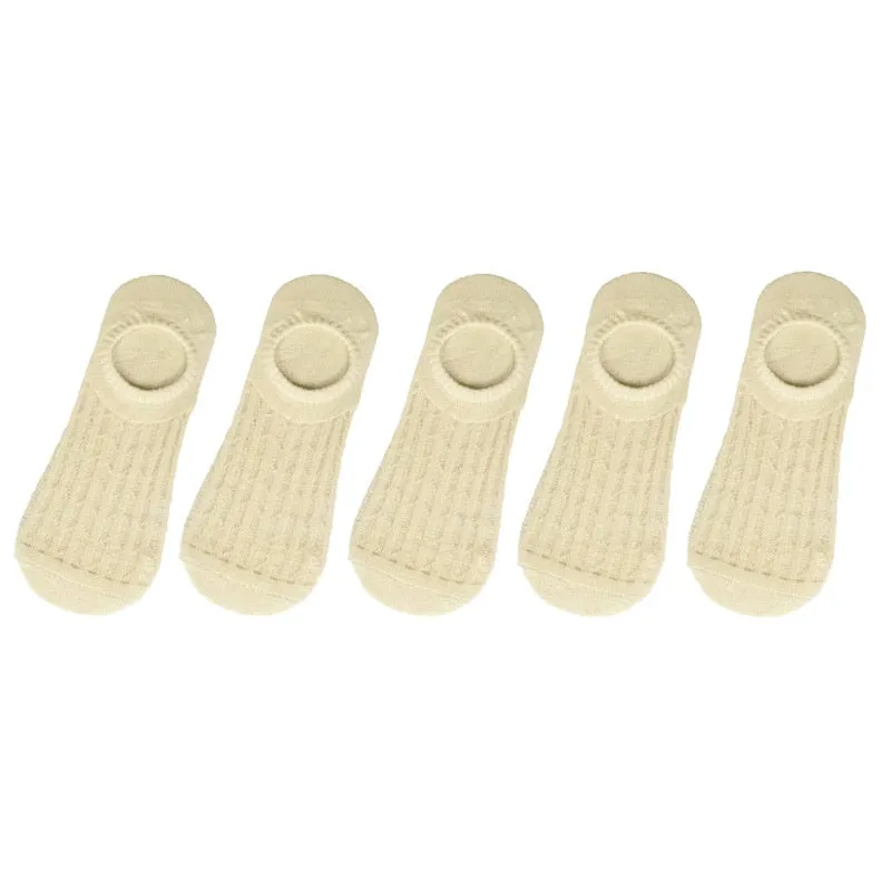 5 Pairs Women Non-Slip Invisible Cotton Sports Boat Socks, Ankle Low Invisible No Show Socks