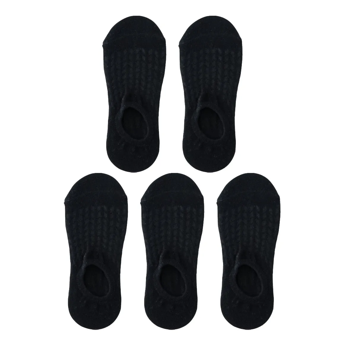 5 Pairs Women Non-Slip Invisible Cotton Sports Boat Socks, Ankle Low Invisible No Show Socks