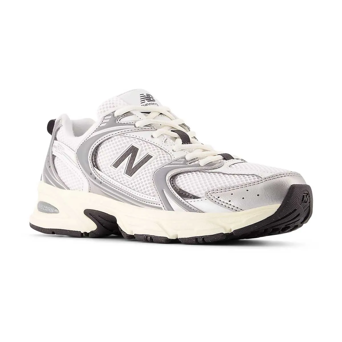 Retro-inspired cushioning 530 'Silver Metallic Black Cement'