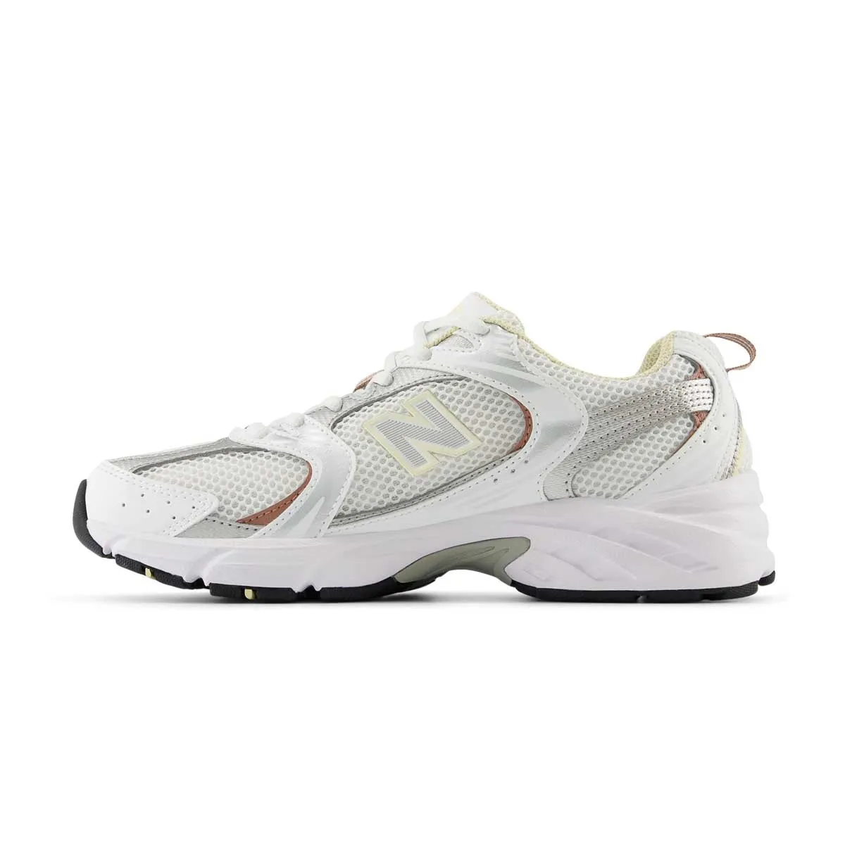 530 'White Silver Metallic Calcium' Structured wear Compression Midsoles