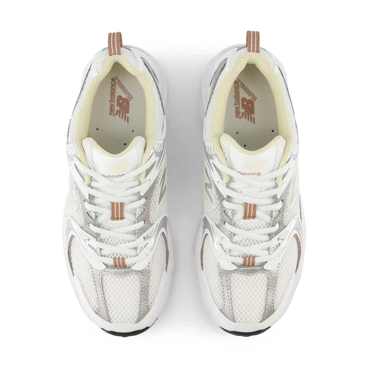 530 'White Silver Metallic Calcium' Recycled Synthetic Upper Responsive Feel