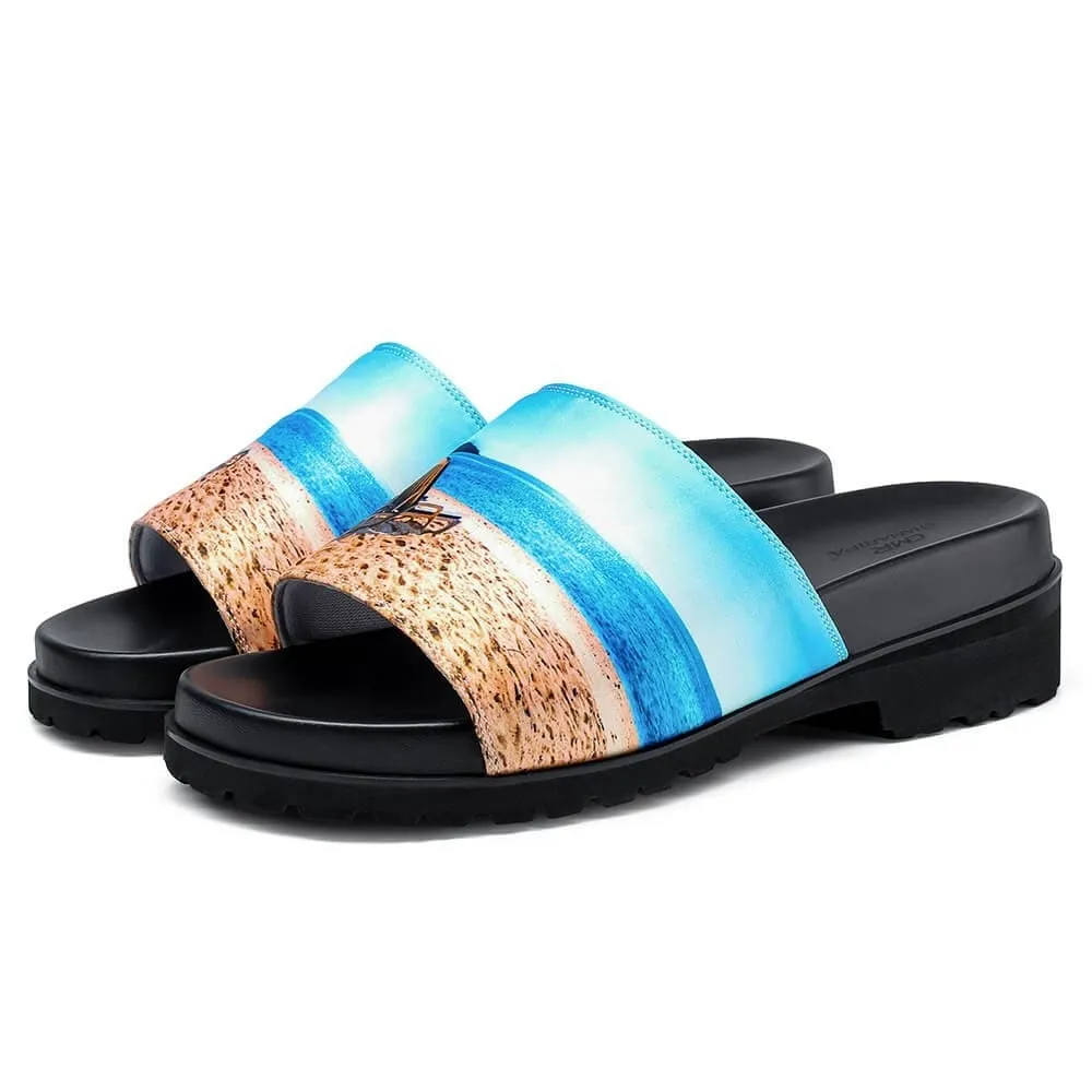 6 CM / 2.36 Inches CMR CHAMARIPA Elevator Shoes - Elevate Your Beachside Style with Men's Height-Boosting Sandals - 2.36 Inch Elevated Slides