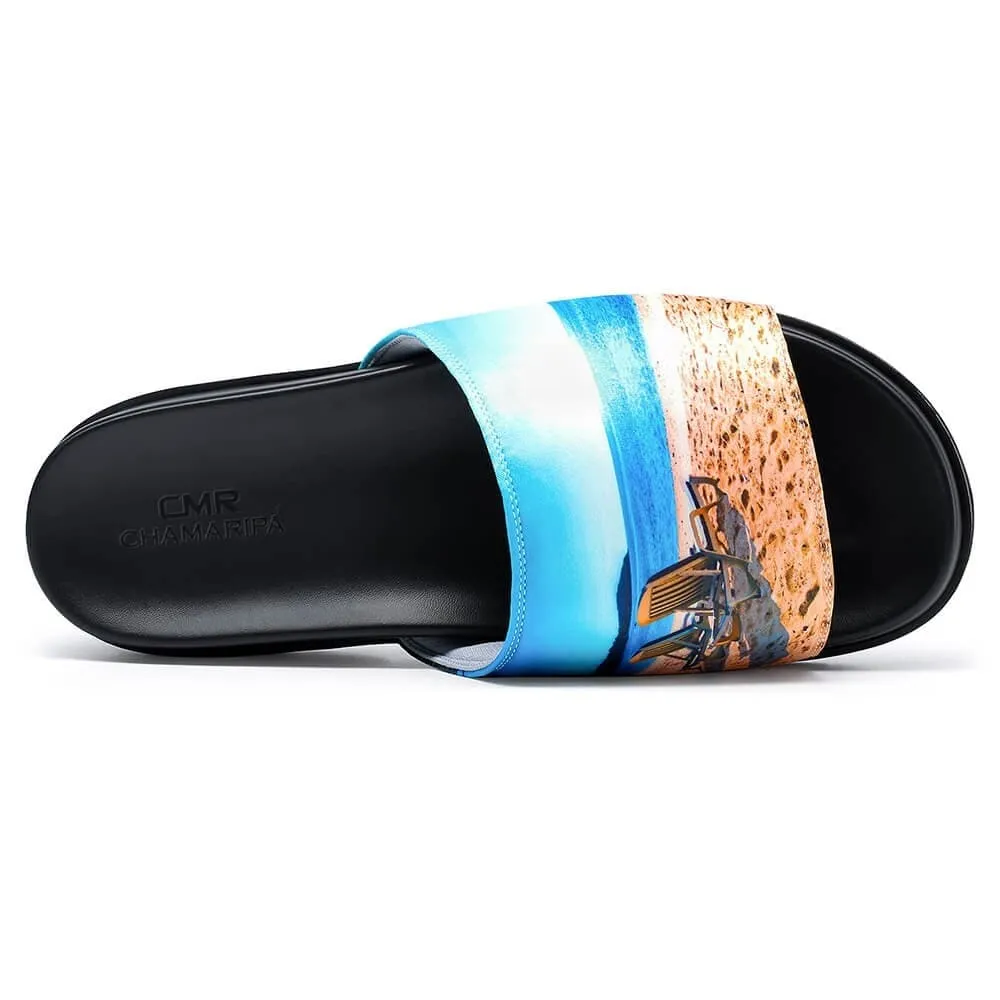 6 CM / 2.36 Inches CMR CHAMARIPA Elevator Shoes - Elevate Your Beachside Style with Men's Height-Boosting Sandals - 2.36 Inch Elevated Slides