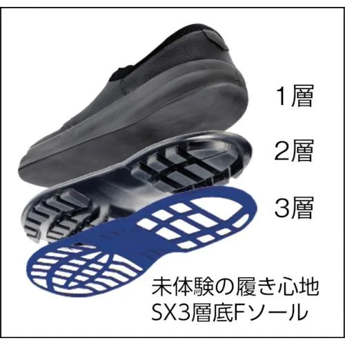 シモン　安全靴　短靴　８６１１白／ブルー　２４．５ｃｍ