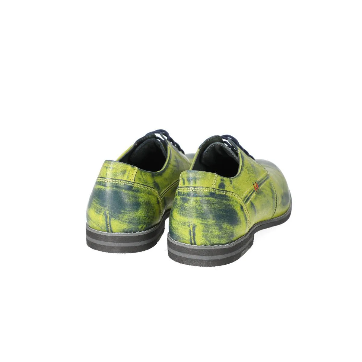 Abis Formal Lace Ups Leather Green Colour For Men