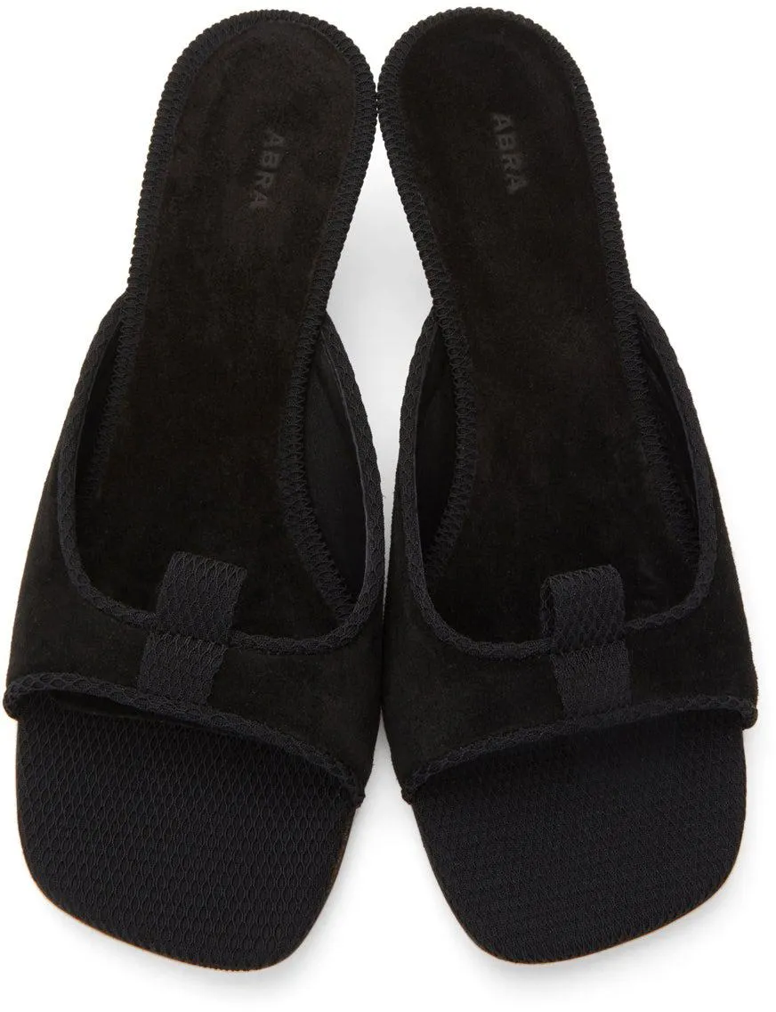 Abra Black Sport Heeled Sandals