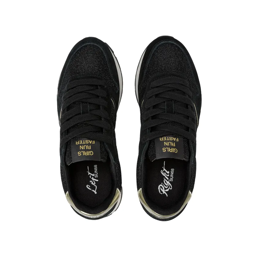 Sun68 scarpa sneakers da donna Ally Glitter Textile Z44204 11 nero Thermal Regulating Liner Sports - specific