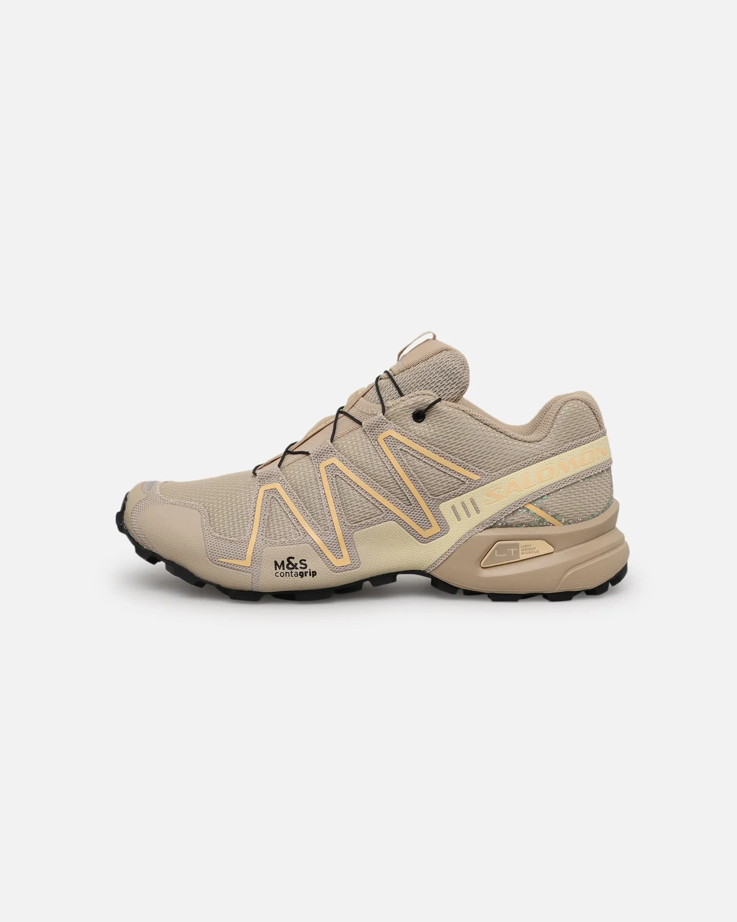 Sock Like Collar Minimalist Stitching Salomon Speedcross 3 Mindful Wheat