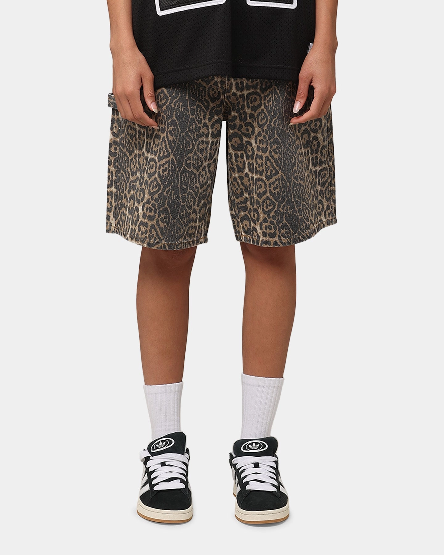 WaterRepellentCoating XXIII Leopard Jorts Leopard