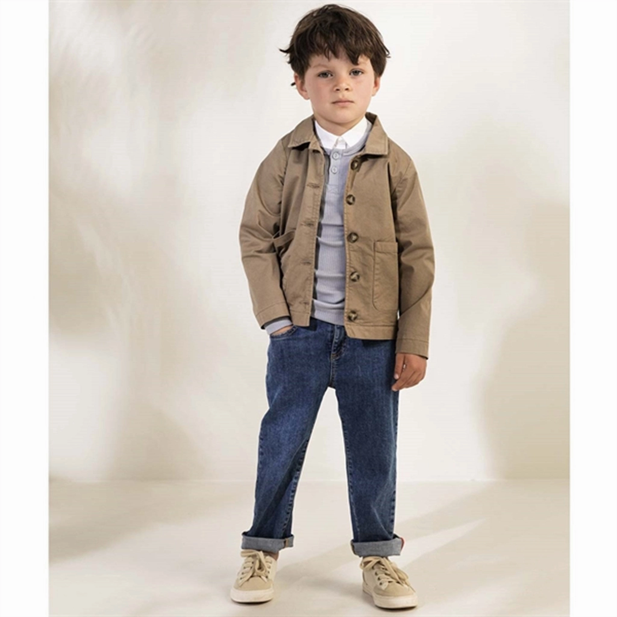 MarMar Khaki Johan Jacket Classic Fit Bonded Collars