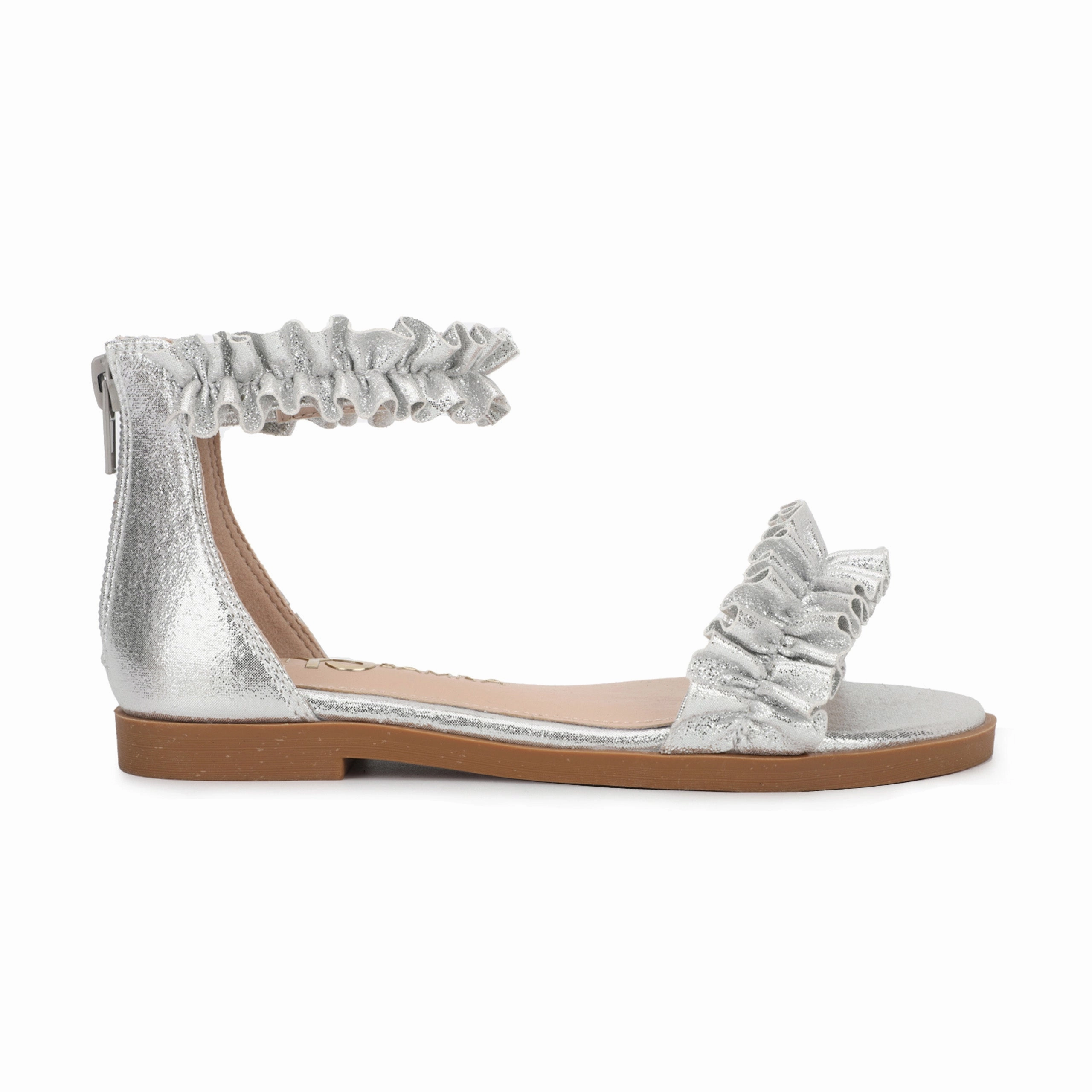 Miss Ava Sandal in Silver - Kids MoistureWicking Recovery Walk