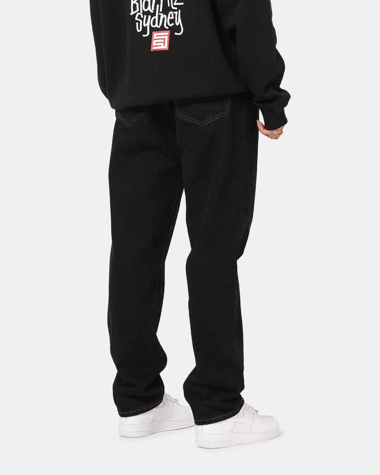ThermalInsulation S Double Denim Standard Jeans Black Rinse