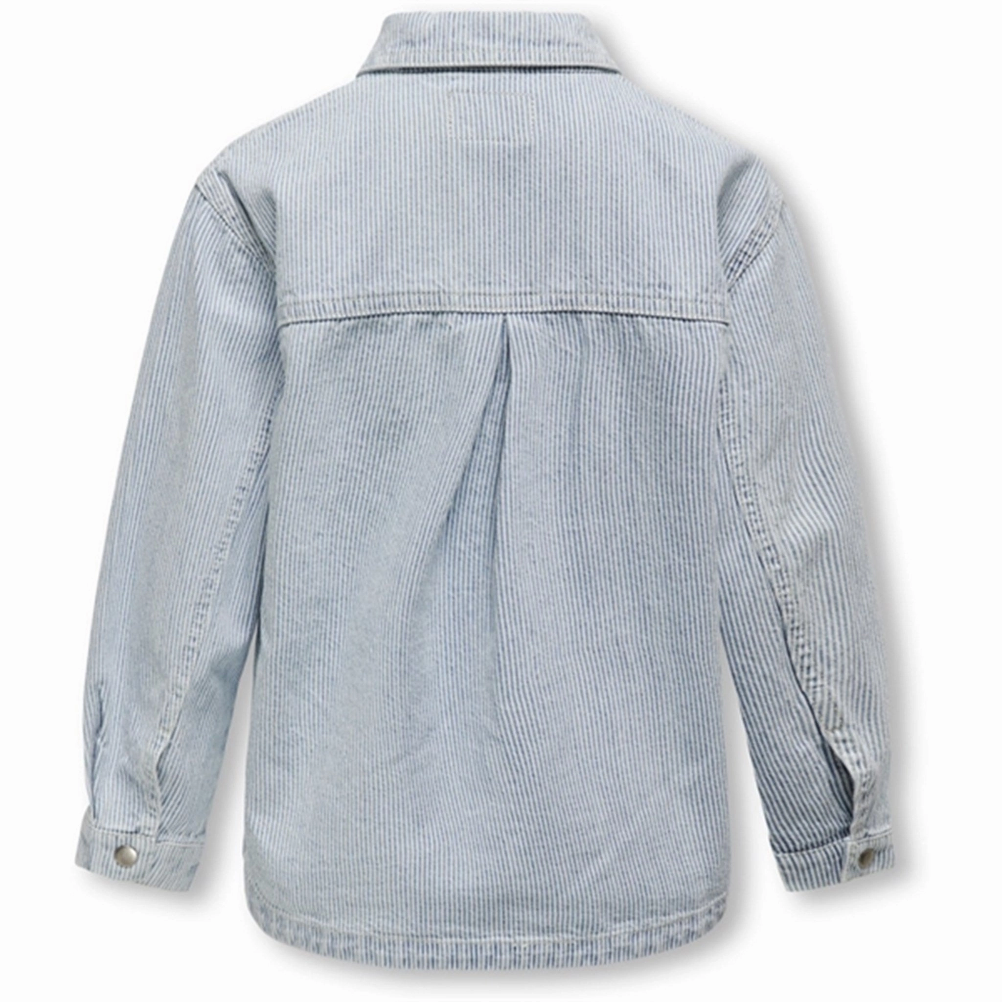 WrinkleFreeFinish NonChafing Seam Placement Kids ONLY Light Blue Denim Gina Stripe Jacket