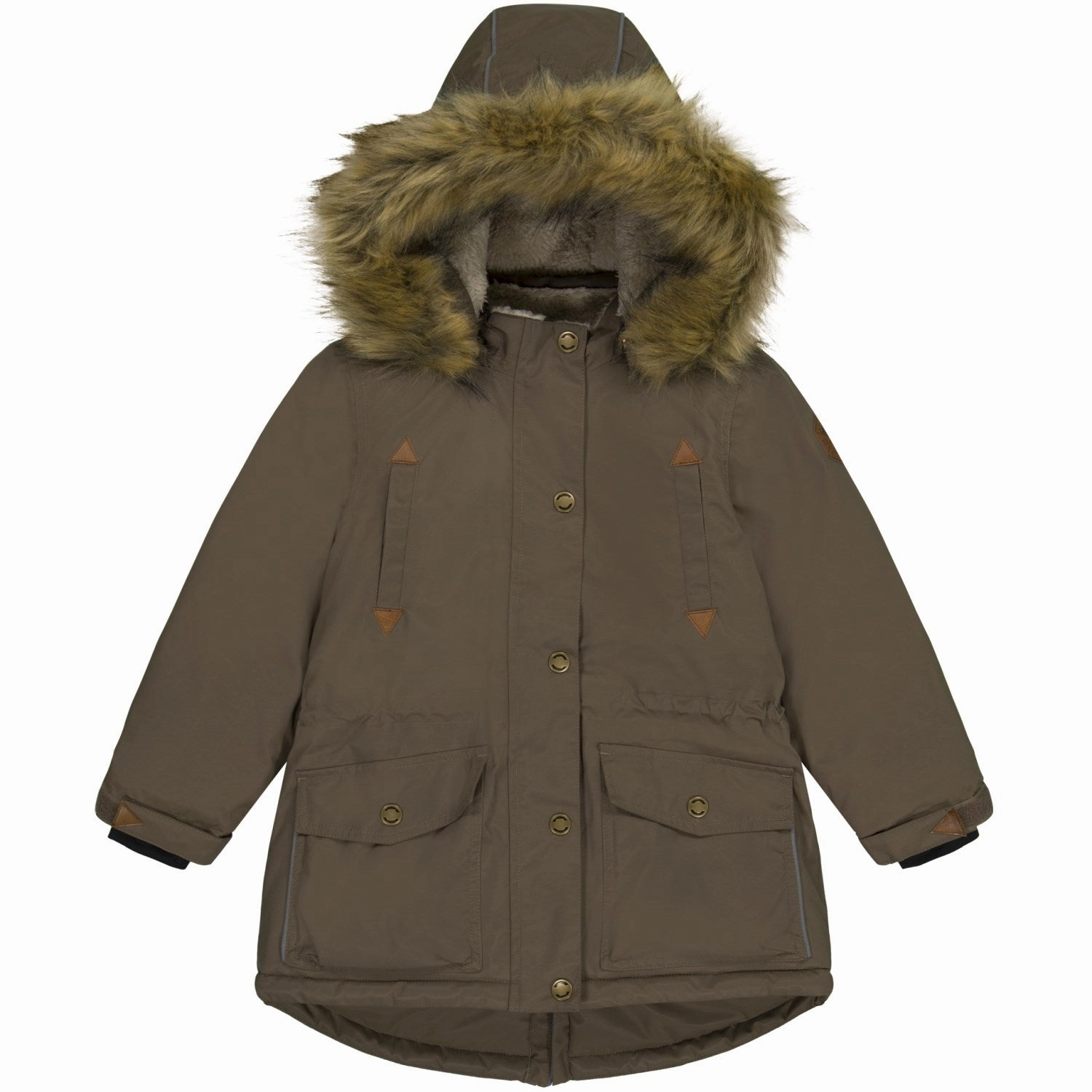 Flexible Side Gussets Seasonal Trend Mikk-Line Chocolate Chip Twill Nylon Parca
