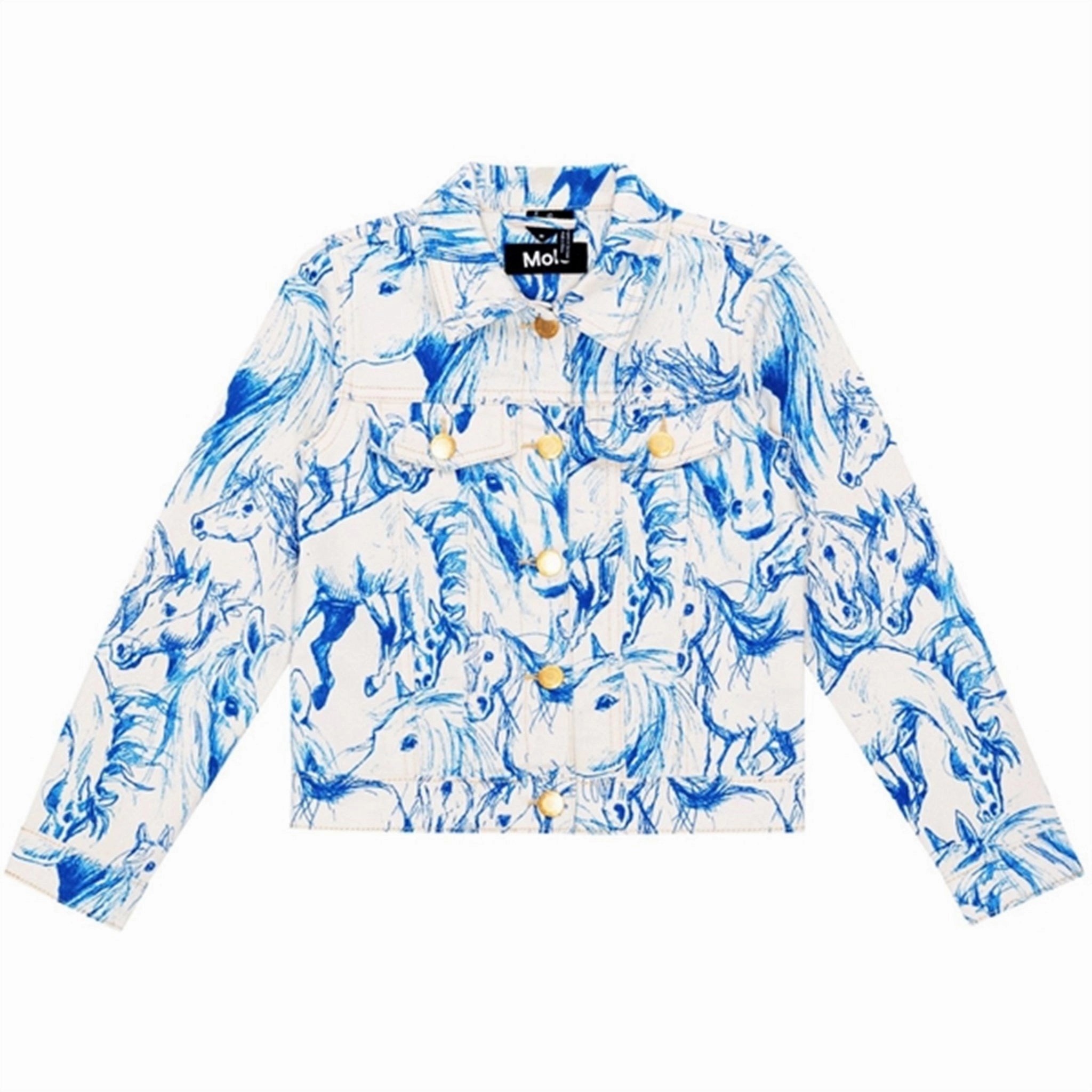 Molo Blue Horses Heidi Jacket Breathable City Style Simple Modern Piece