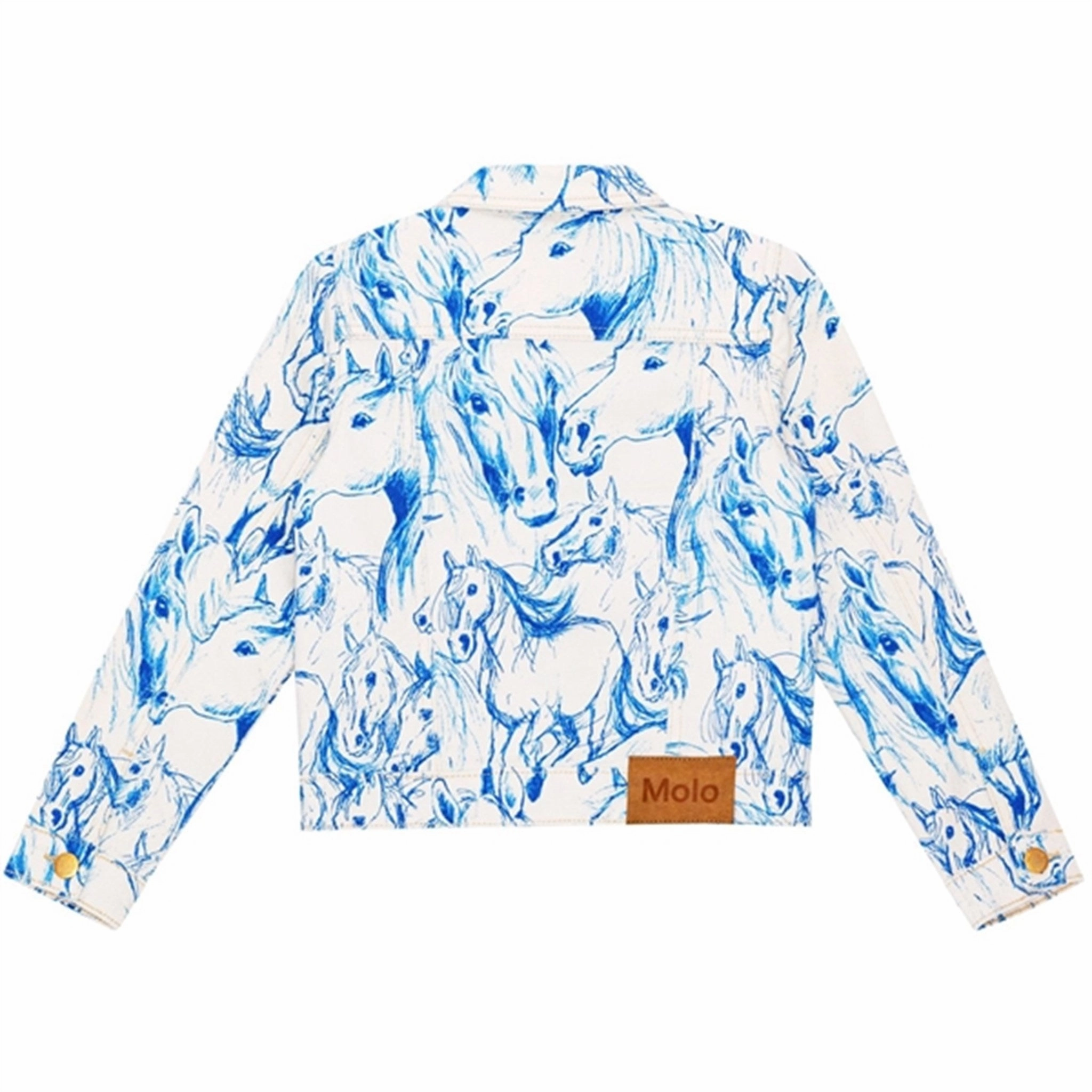 Easy Fit Piece Comfort Focused Design Molo Blue Horses Heidi Jacket