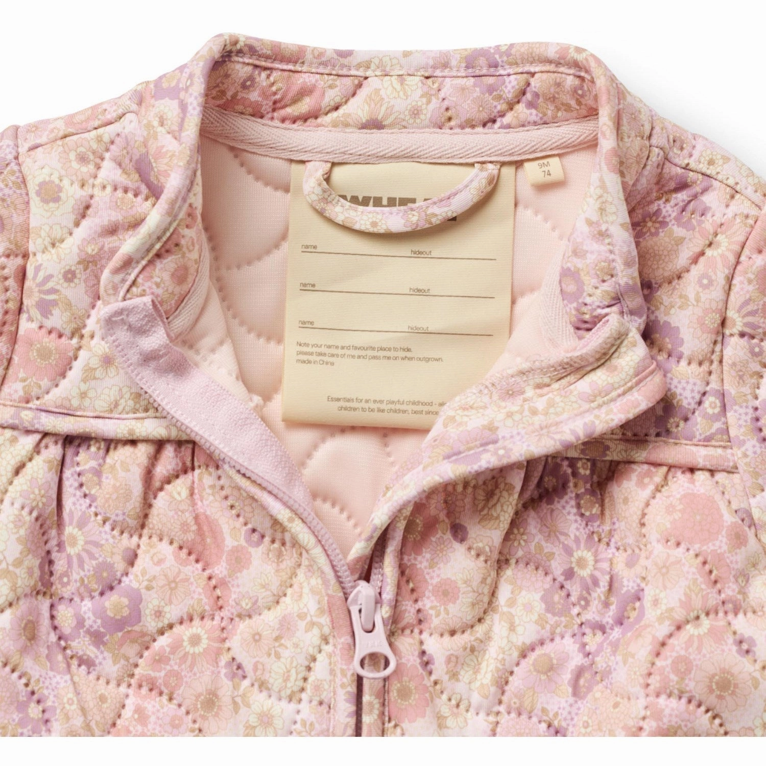 stand neck Microfiber Shell Wheat Lilac Flower Rainbow Thermo Jacket Tilde