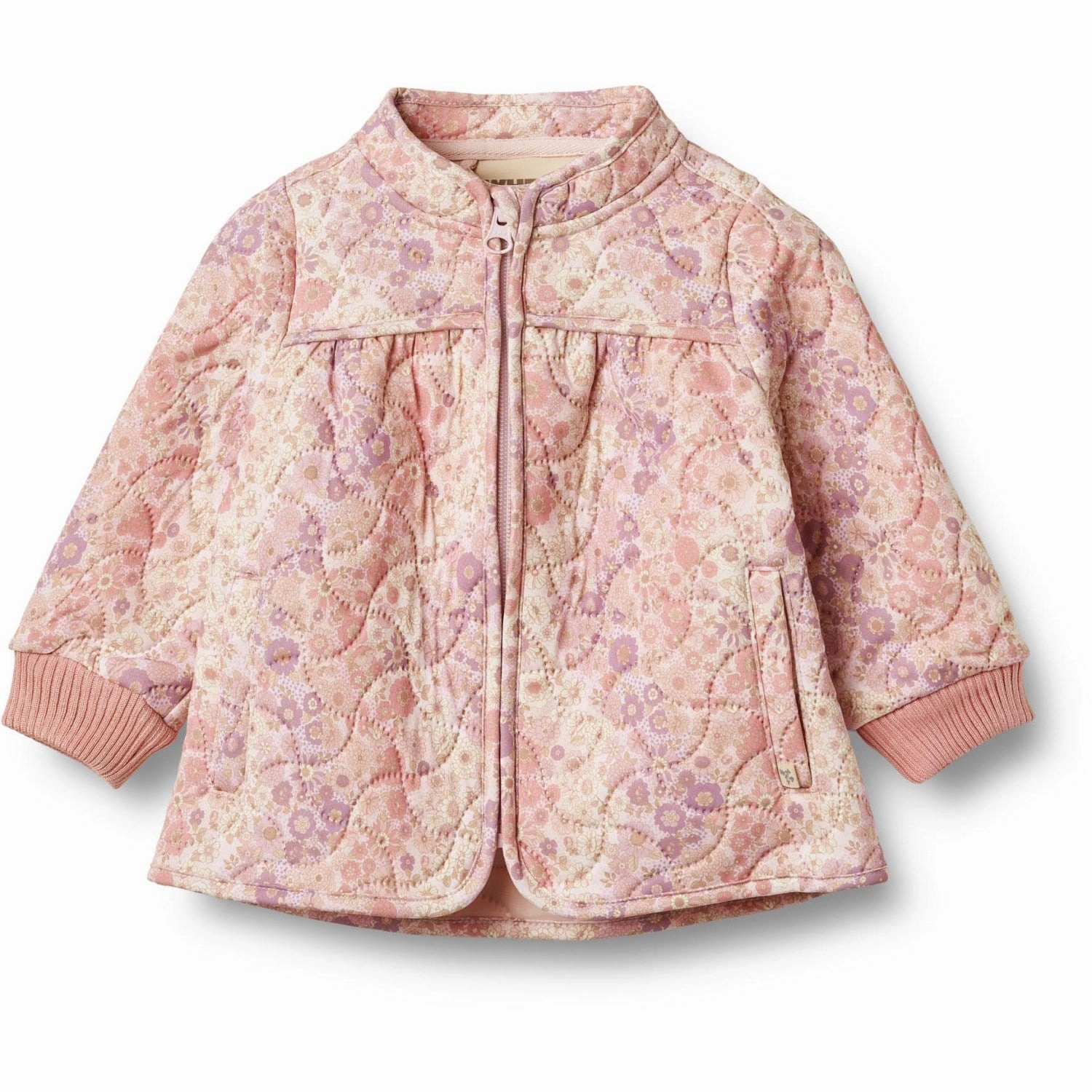 Reinforced Zippers Wheat Lilac Flower Rainbow Thermo Jacket Tilde