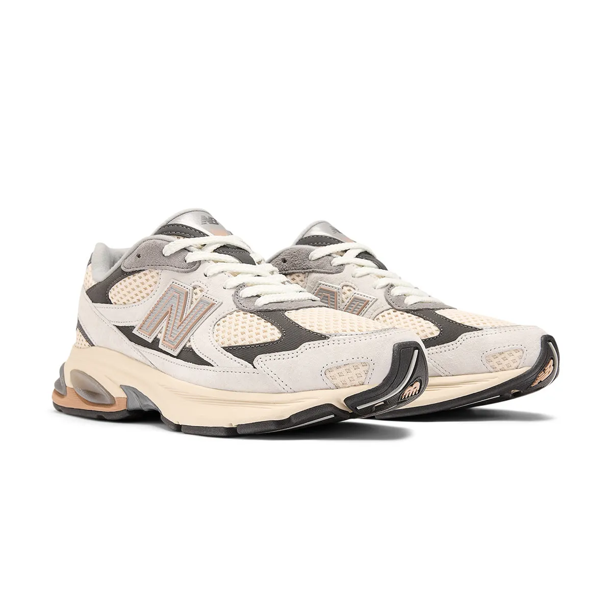 Abzorb 2010 'Cream Grey' Enhanced Flex Zones Stacked Heel