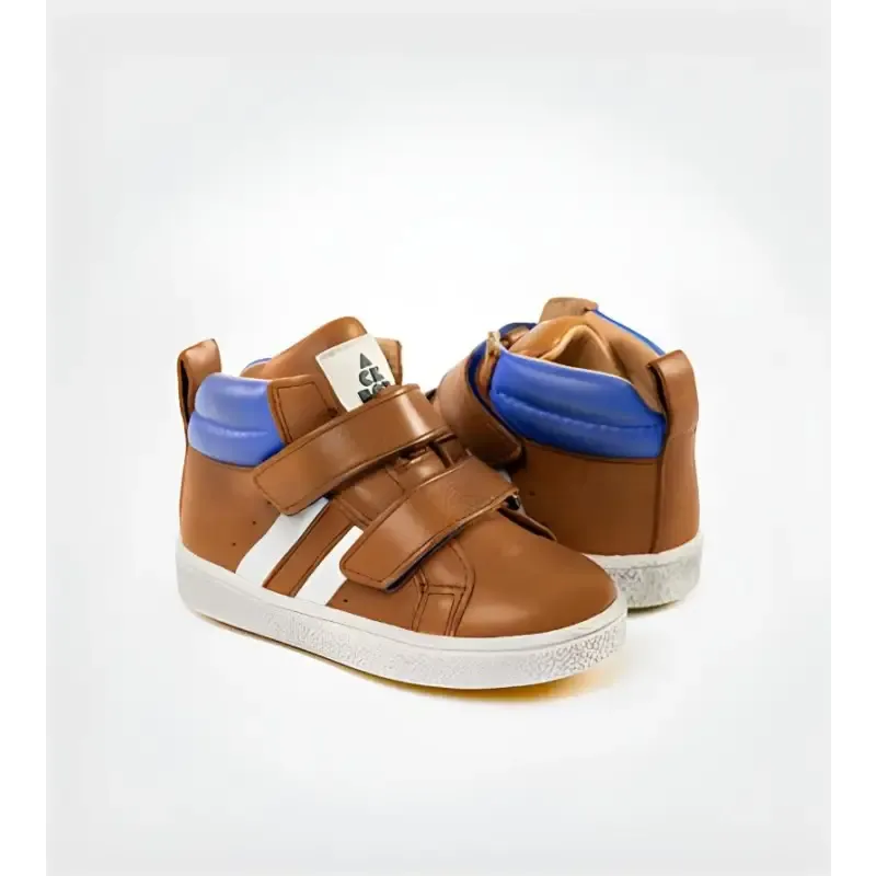 Acebos Cognac Navy Detail First Walker Toddler Sneaker 3040