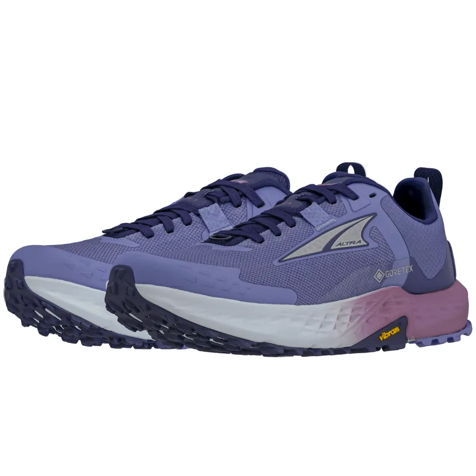 Cushioned ride Altra Women's Timp 5 GTX Trail Running Shoes in Purple AW25