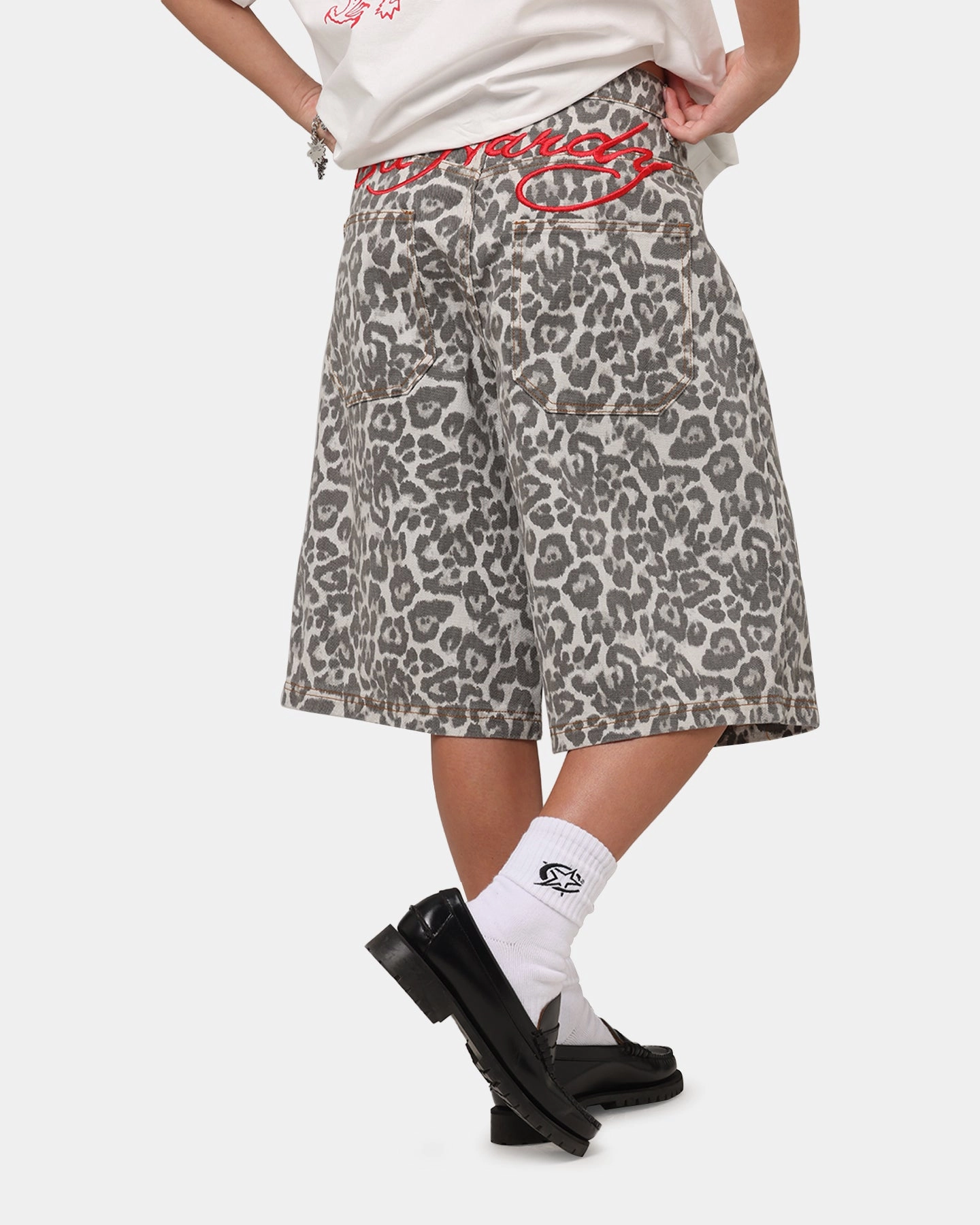Casual Comfort Layers Trendy Appeal Ed Hardy Women's Leopard Jorts Leopard