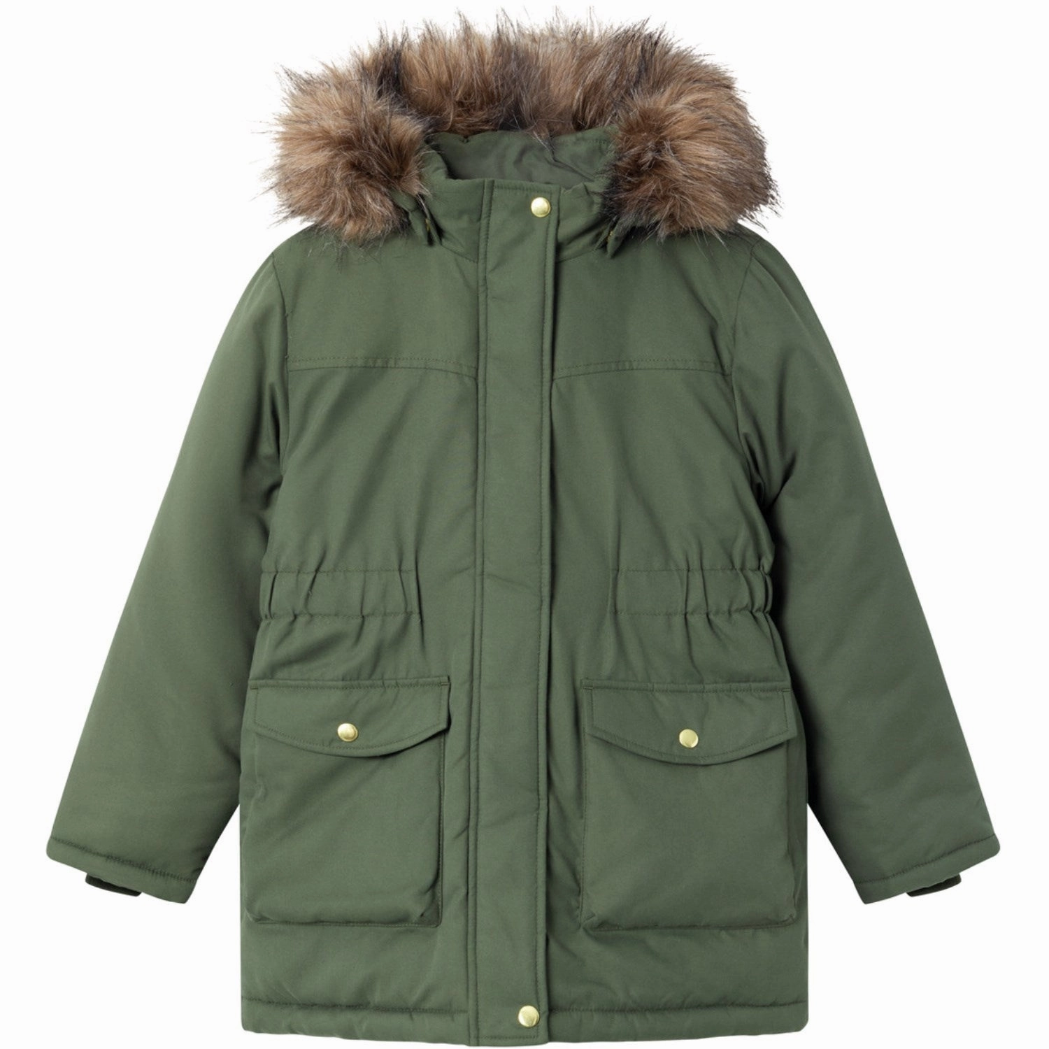 Name It Thyme Master05 Parka Jacket Belted Waist Heat Sealed Zippers