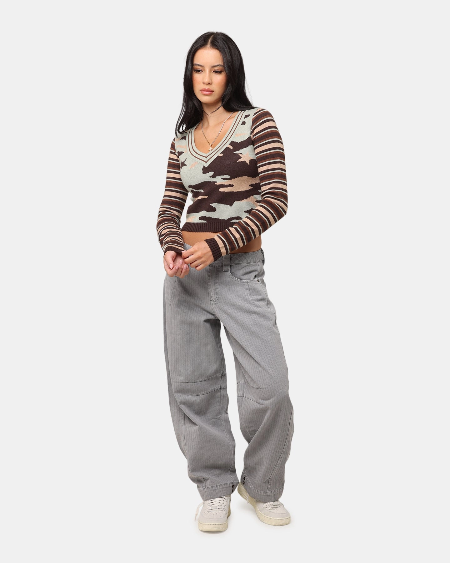 XXIII Women's Barrel Leg Pant Slate Effortless Layer