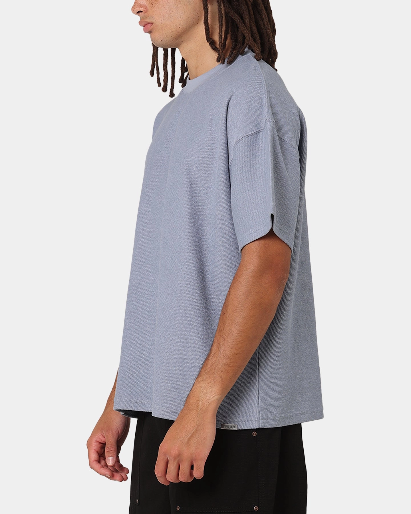 Carre Terry Oversized T-Shirt Blue ReinforcedShoulderPanels Seasonal Staple