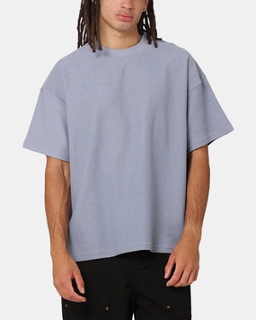 Carre Terry Oversized T-Shirt Blue Stretch Jersey Knit