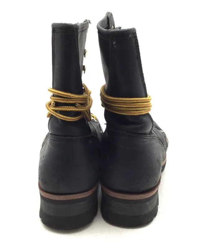 Ad Tec Men's Black Steel Toe Mid-Calf Lace-Up Work Boots - Size 7 W
