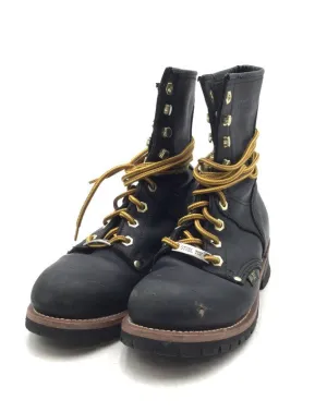 Ad Tec Men's Black Steel Toe Mid-Calf Lace-Up Work Boots - Size 7 W