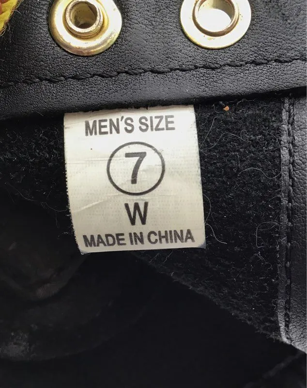 Ad Tec Men's Black Steel Toe Mid-Calf Lace-Up Work Boots - Size 7 W