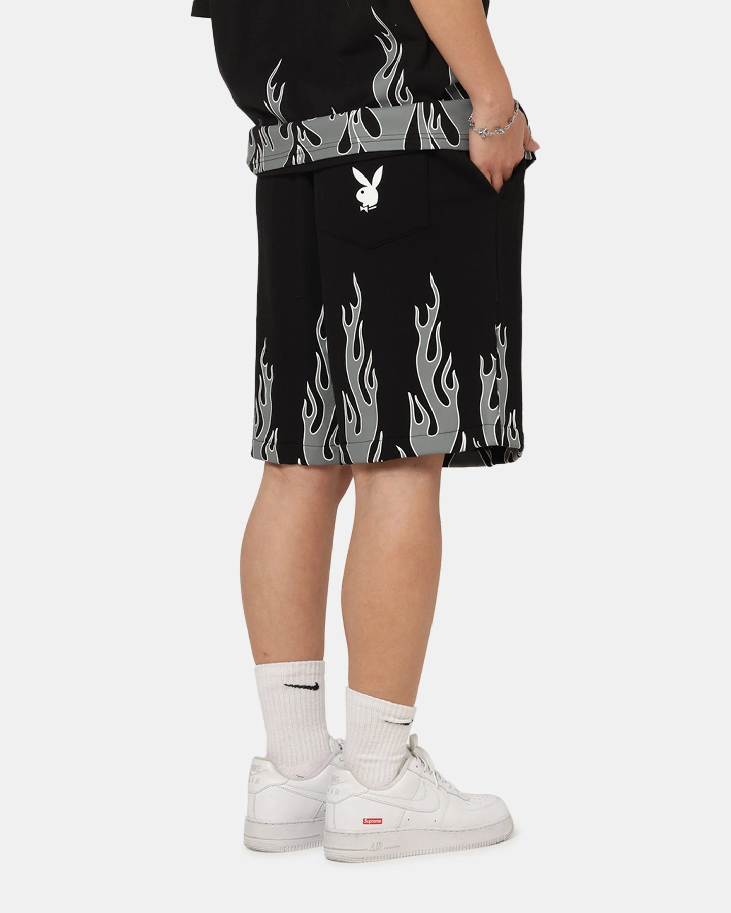 Playboy Gothic Flames Shorts Black AllDayComfort