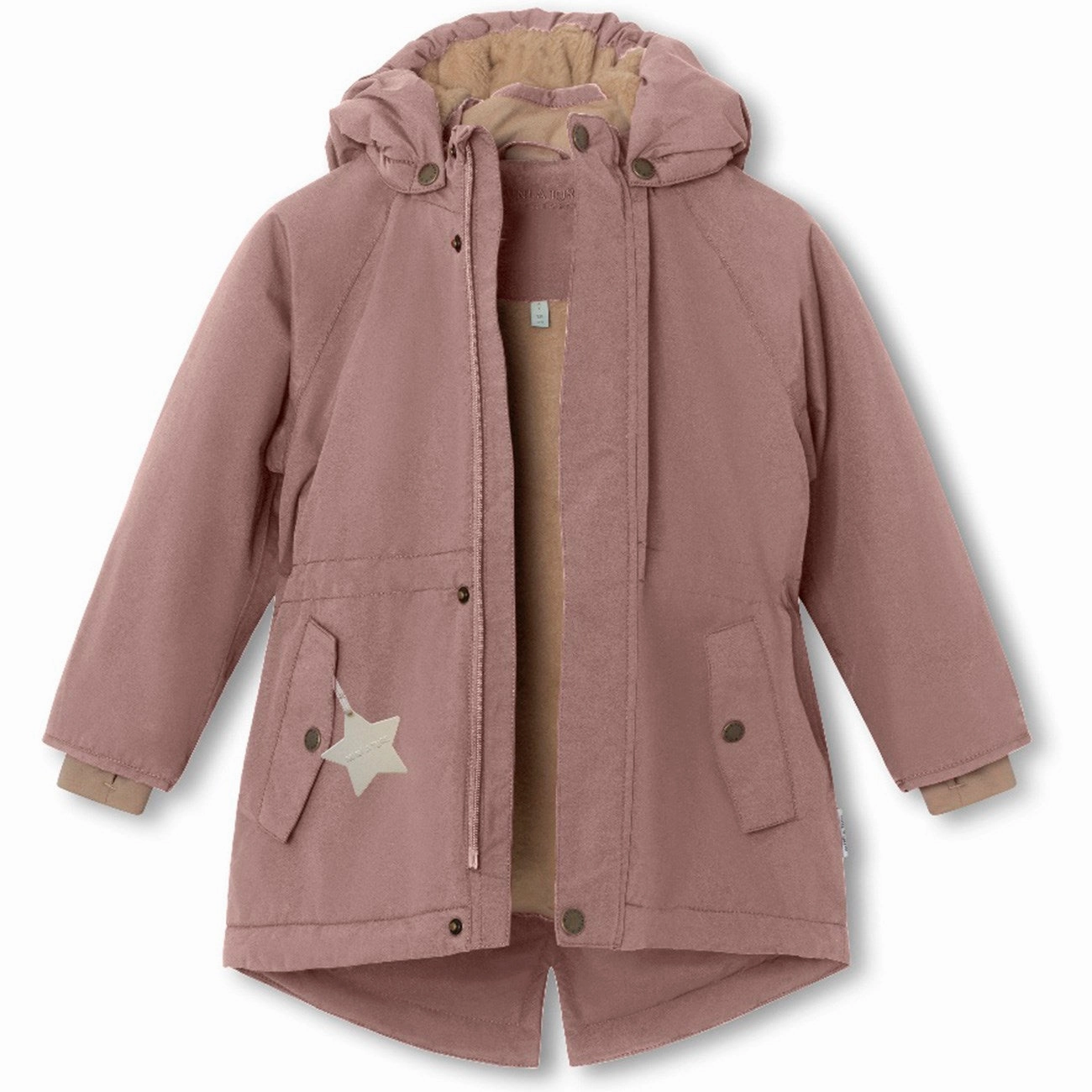 Mini A ture Light plum Vikania Fleece Winter Jacket Flexible Cuffs Zippered Vents