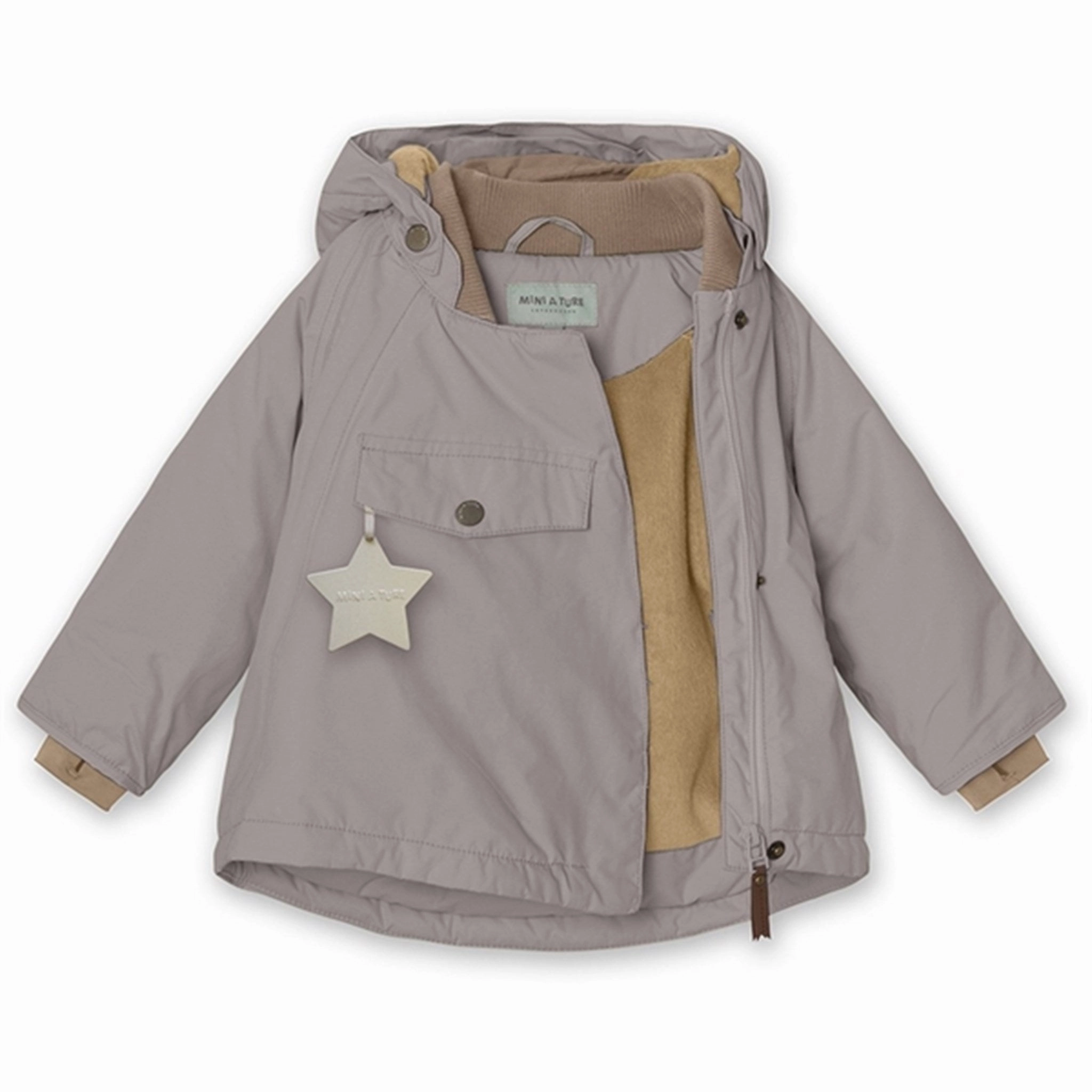 Stretch Comfort Design Temperature Regulating Fill MINI A TURE Wang Fleece Winter Jacket Zinc Purple