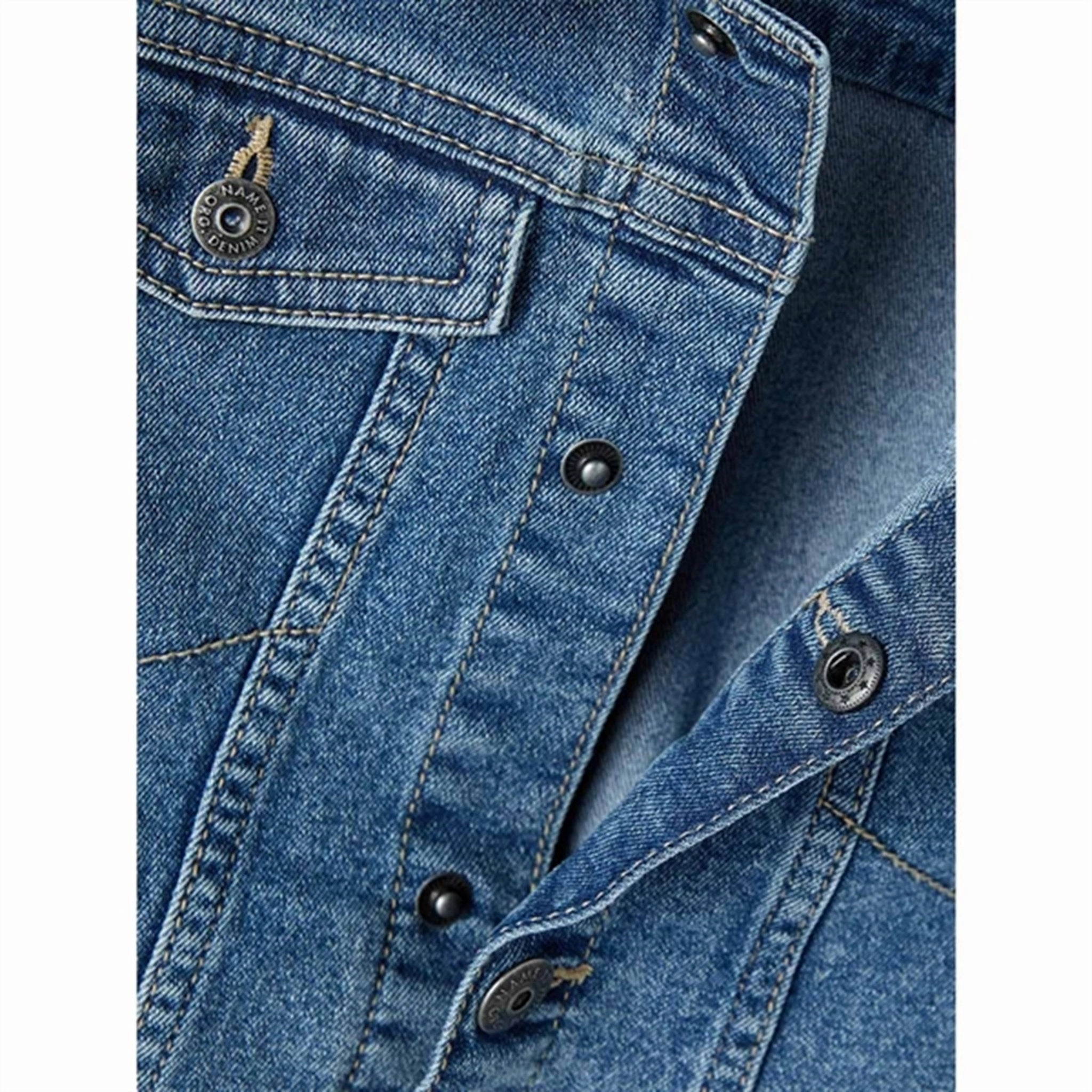 Name it Medium Blue Denim Jack Denim Jacket Noos Solid Color