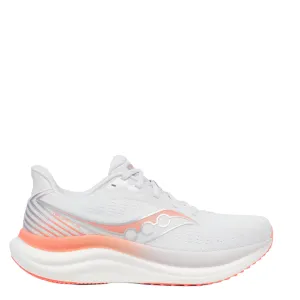 Multi-Sport Design Saucony Women's Triumph 23 Running Shoes in White/Wistful - Online Exclusive